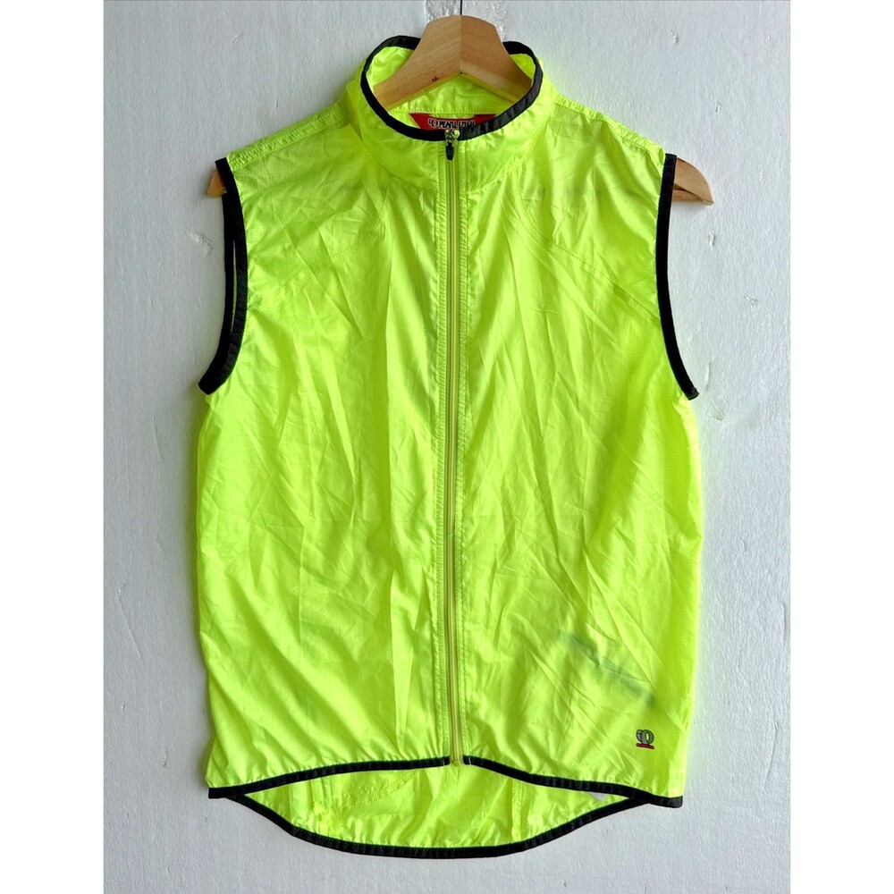 NWT Pearl Izumi Cycling Wind Vest Women’s M Yellow Hi Viz Full Zip Reflective